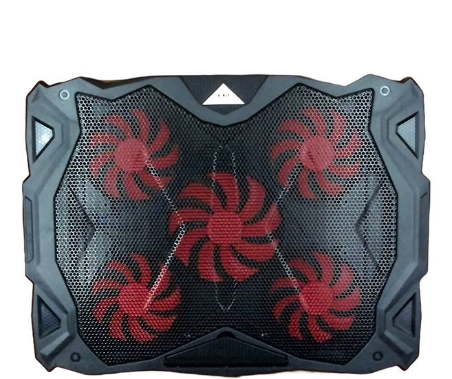 e-kit 逸奇 11cm紅光五風扇 酷涼筆電散熱墊 40 x 30 x 3.3cm 792g, 黑色 + 紅色, 1個
