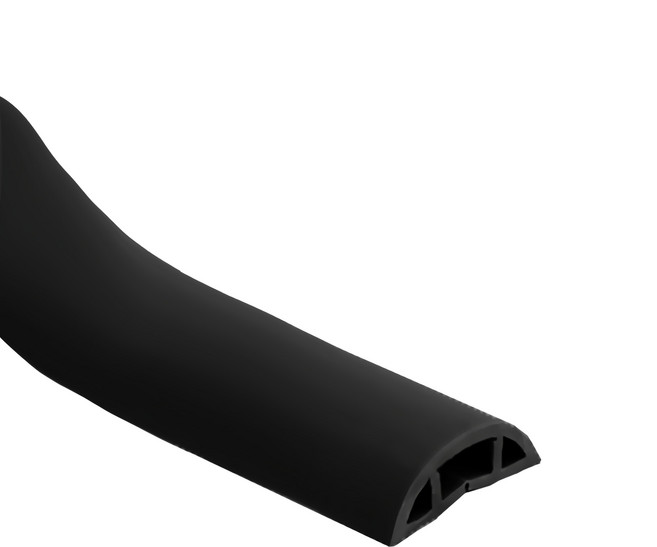 LEadhack 導線駭客 軟質配線槽/無痕阻燃絕緣電線壓條 2m x 4cm, 黑色, 1條