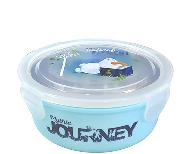 Disney 迪士尼 不鏽鋼隔熱餐碗 DS-8398LF 14.5 x 6.5cm 550ml, 雪寶 藍色, 1個