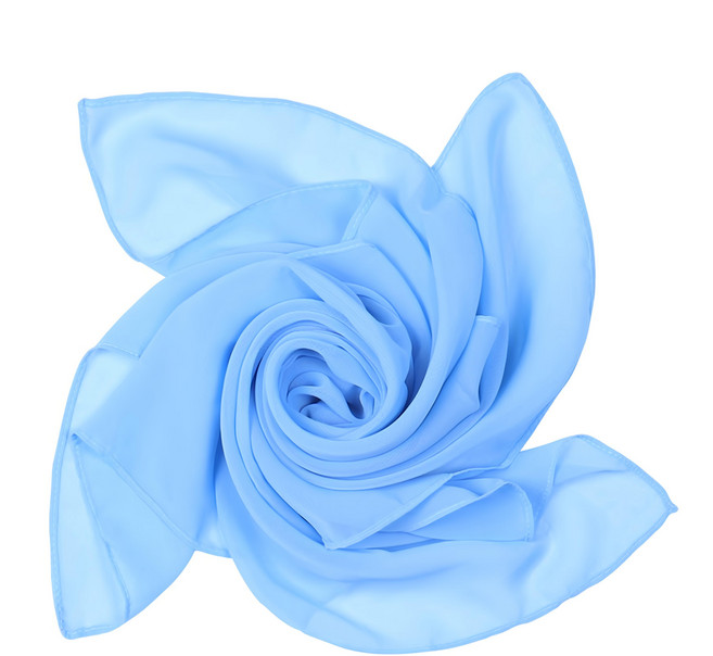 奧福打擊音樂教具 雪紡紗巾 45cm 淡藍色 兒童舞蹈表演道具, 1個