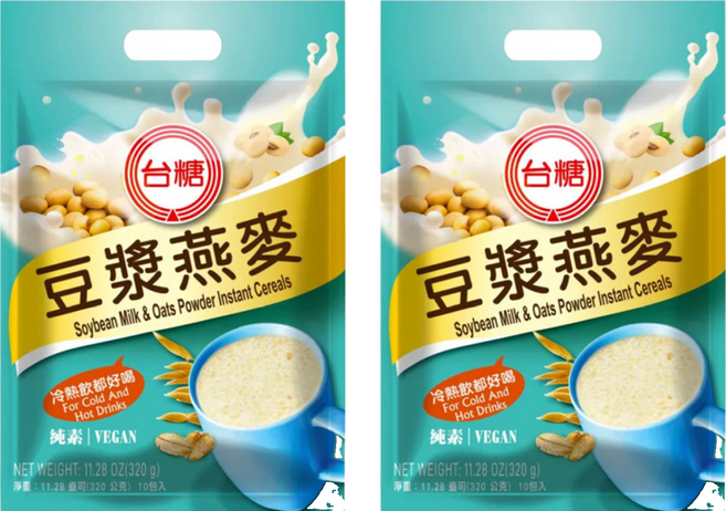 台糖 豆漿燕麥 冷熱飲皆宜 純素, 320g, 2袋