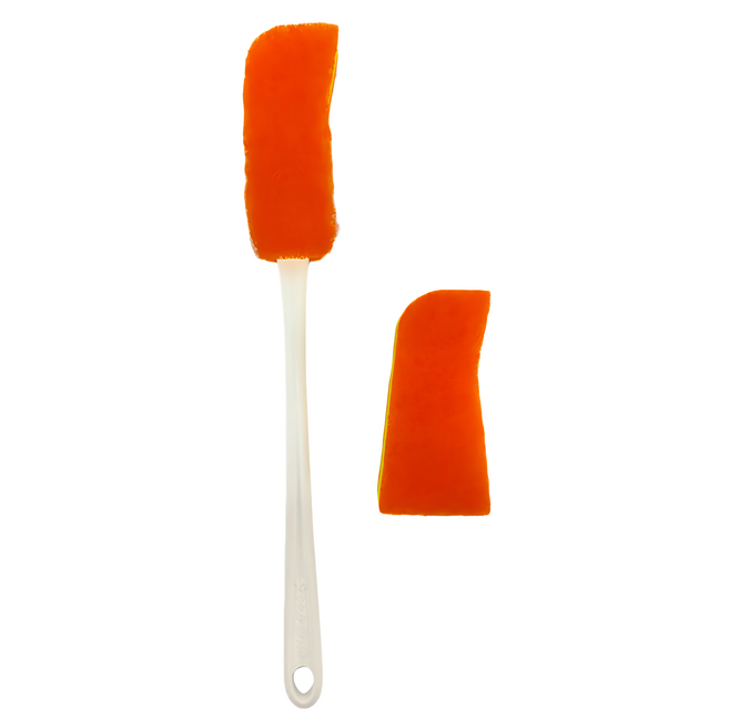 3M Scotch-Brite 百利 菜瓜布瓶刷 1柄2刷頭, 橘色, 1組