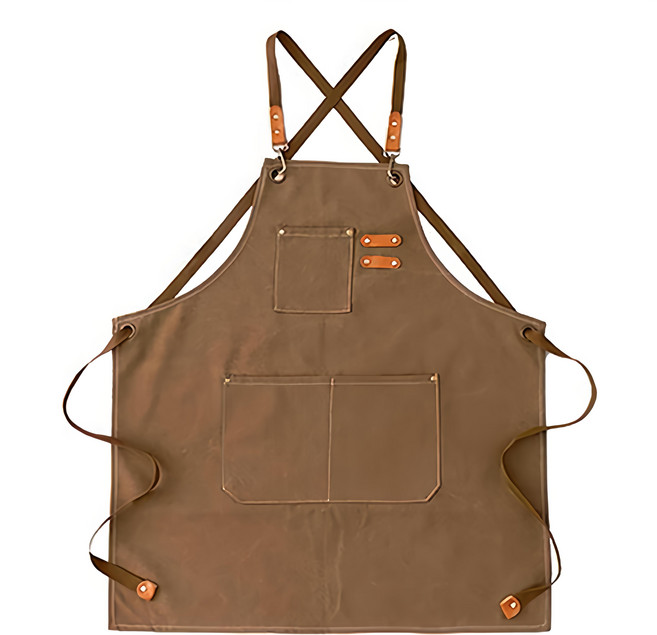 YoungMarket 帆布圍裙, 棕色, 1個