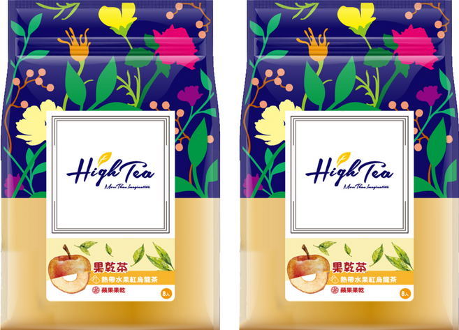 High Tea 伂橙 果乾茶 熱帶水果紅烏龍茶包 + 蘋果乾, 6.5g, 8包, 2袋
