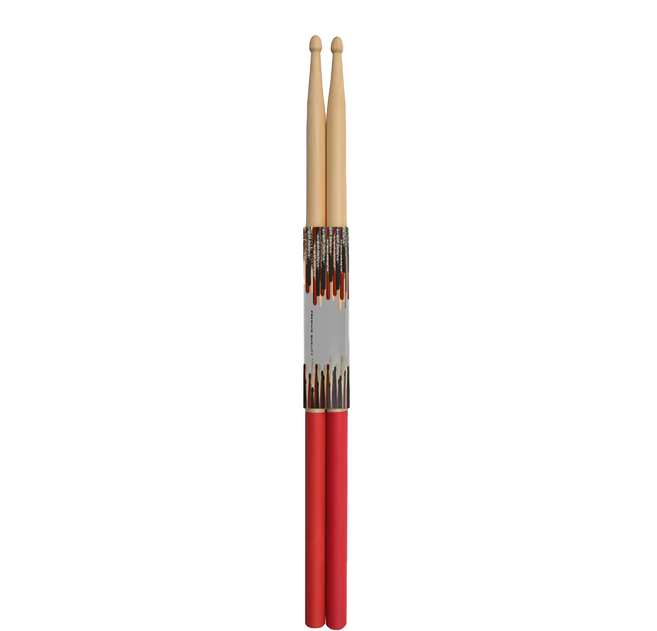 爵士鼓 電子鼓 7A 楓木 防滑鼓棒, 紅色, 1組