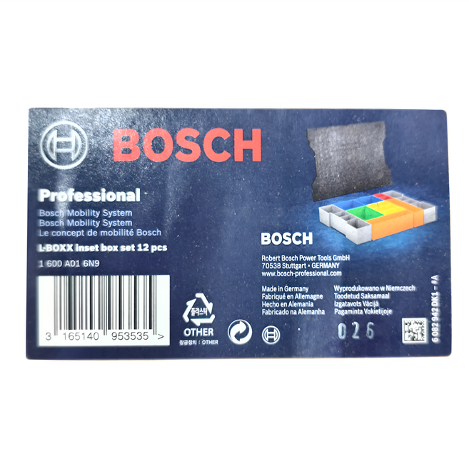 BOSCH 博世 台灣公司貨 系統式12件置物格 適用於新L-Boxx 102, 混合顏色, 1個
