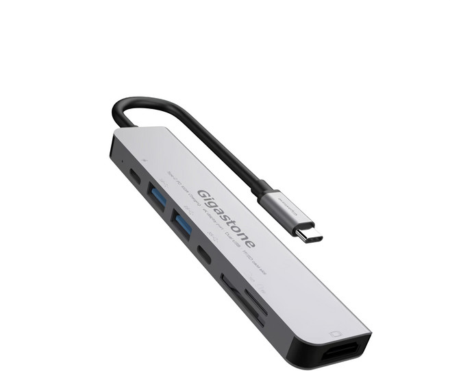 GIGASTONE 立達 hub-p7七合一集線器, 鋁合金灰色, 1個