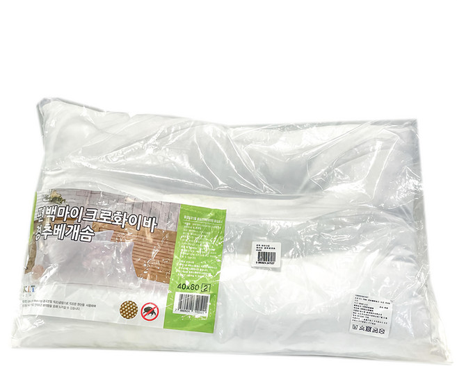 Kit Home 扁柏超細纖維枕芯, 白色, 1個