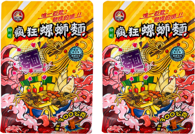 一碗好麵 瘋狂螺獅麵, 300g, 2袋