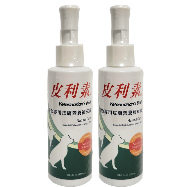 Veterinarian's Best 巔峰 皮利素 寵物專用皮膚營養補充液 120ml, 皮膚/毛髮, 2瓶