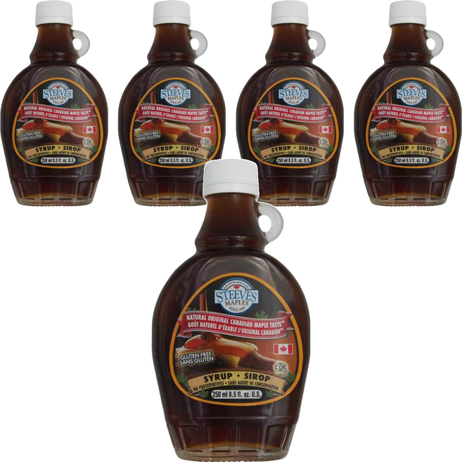 STEEVES MAPLES 加拿大楓糖漿, 250ml, 5瓶
