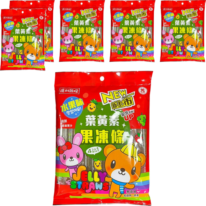 達利國際 葉黃素果凍條 綜合水果口味, 400g, 6袋