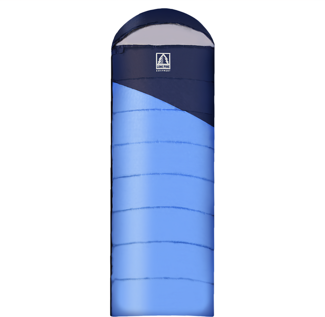 LONE PINE EQUIPMENT 加大款全開式保暖 防水極地PRO 露營睡袋 附收納袋 1.5kg 藍色, 1個