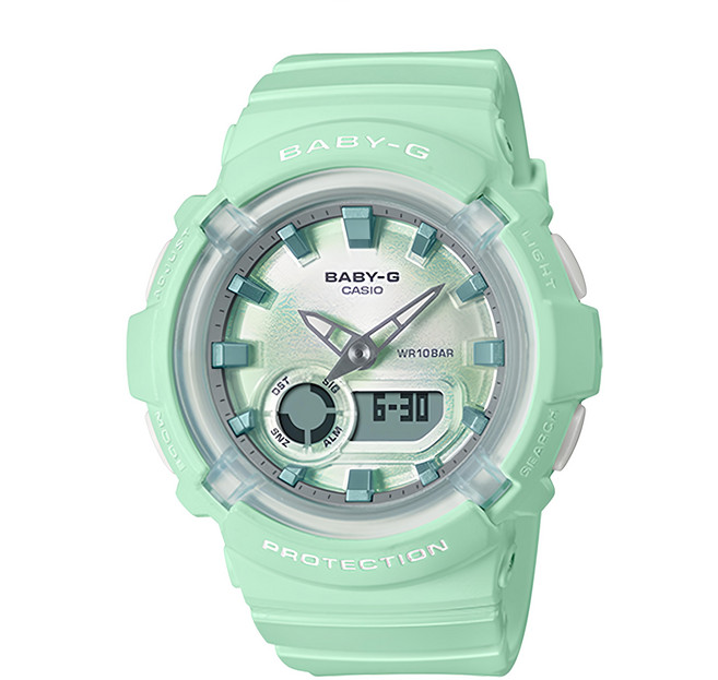 CASIO 卡西歐 BABY-G 運動手錶 BGA-280-3A 耐衝擊防水 時尚休閒, 綠色, 1支
