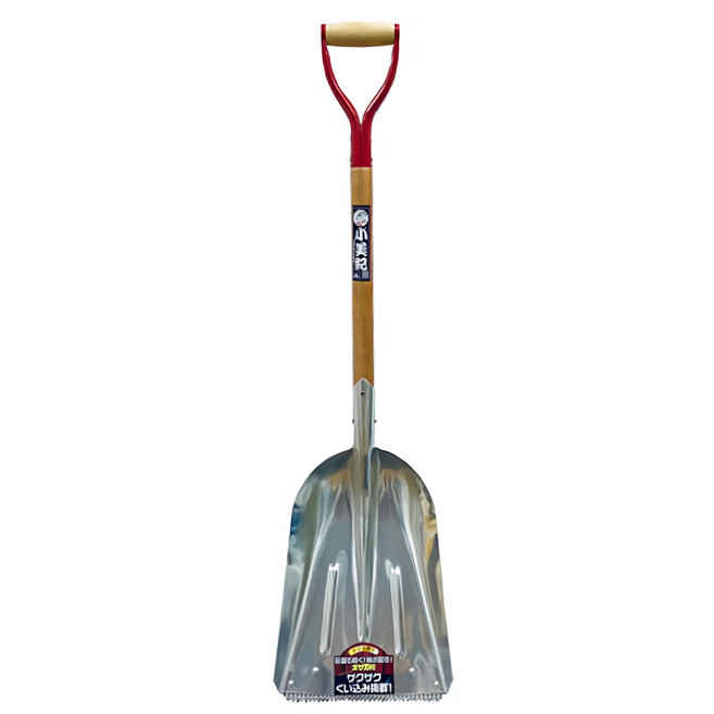 小美紀 鋸齒木柄鋁煤鍬 140C 較大 園藝用 鏟煤 翻土, 1個