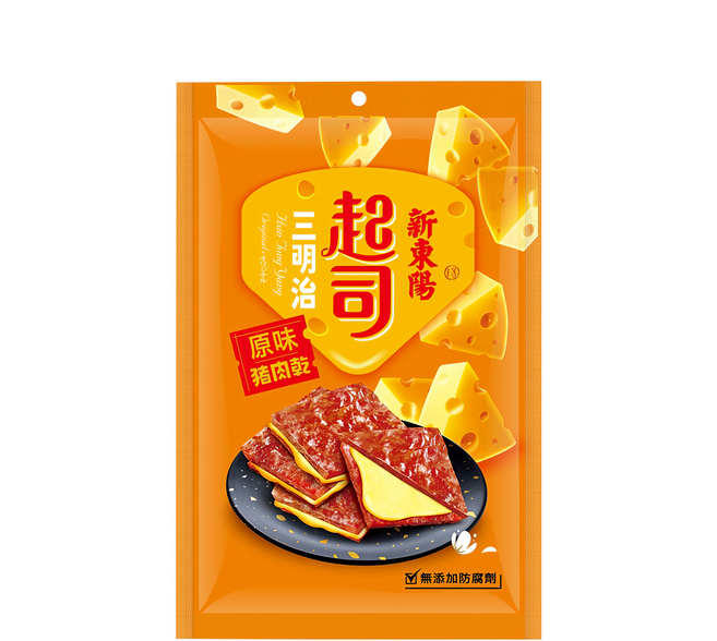 新東陽 起司三明治豬肉乾, 180g, 1包