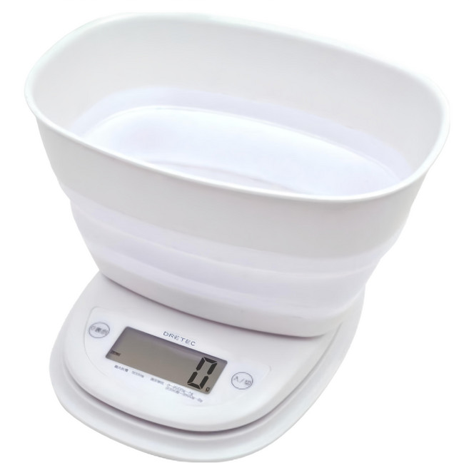 dretec Melba 米爾芭 收納式廚房料理電子秤 附盆, 1個