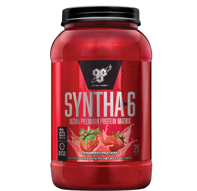 Bsn 畢斯恩 SYNTHA-6 頂級綜合乳清蛋白粉 草莓奶昔, 1.32kg, 1桶