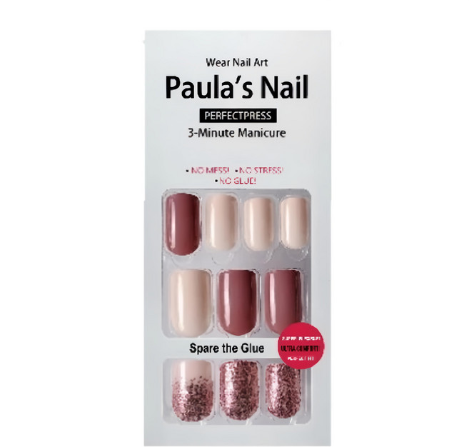 Paula's Nail 寶拉美甲 PNW26-0005 30片, 法式浪漫, 1組