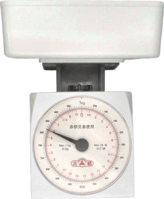 TRIARROW 三箭牌 料理秤 18.4 x 15 x 23.5cm, HI-103, 1kg, 白色, 1個