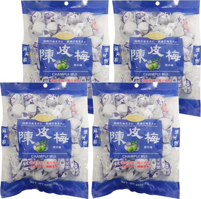 嘉禾食品 陳皮梅, 454g, 4袋