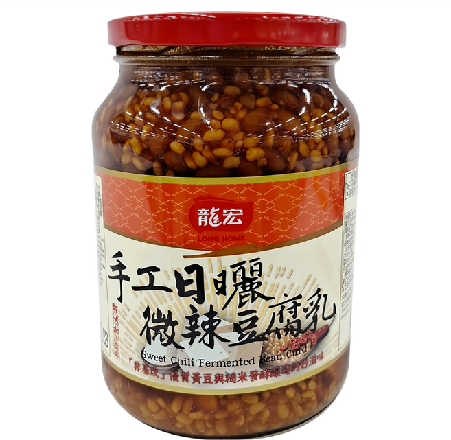 龍宏 手工日曬微辣豆腐乳, 900g, 1罐