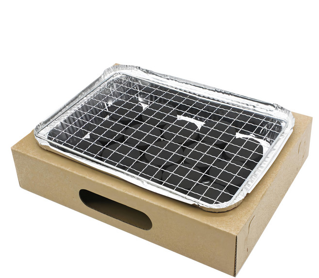 Truly House 一次性環保烤肉架 贈20顆炭 可燃燒約120分鐘 加厚牛皮紙, 1組