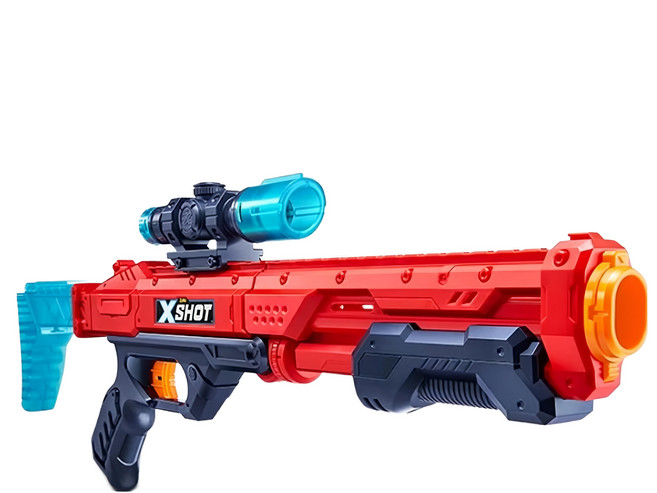 X SHOT 赤火系列 狙擊之王 射擊玩具, 紅色 + 灰色 + 藍色, 1個