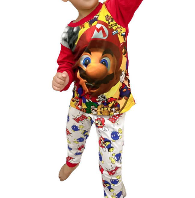 愛北鼻 兒童薄長袖套裝 柔軟透氣 台灣製造 1入