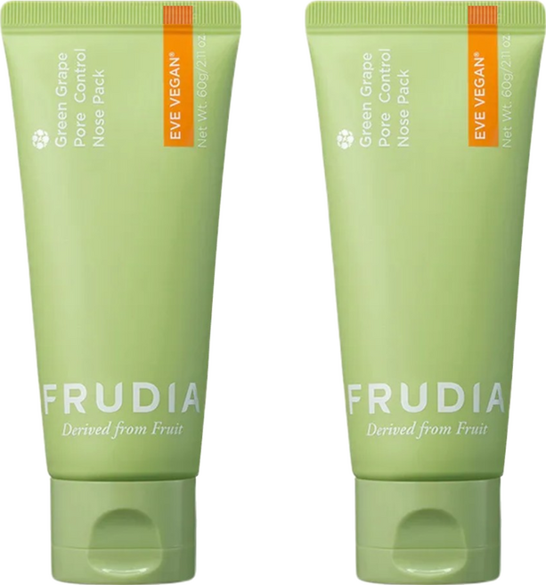 FRUDIA 有拭無孔 青葡萄毛孔潔淨鼻膜 撕除式 60g EVE VEGAN, 1條, 2條