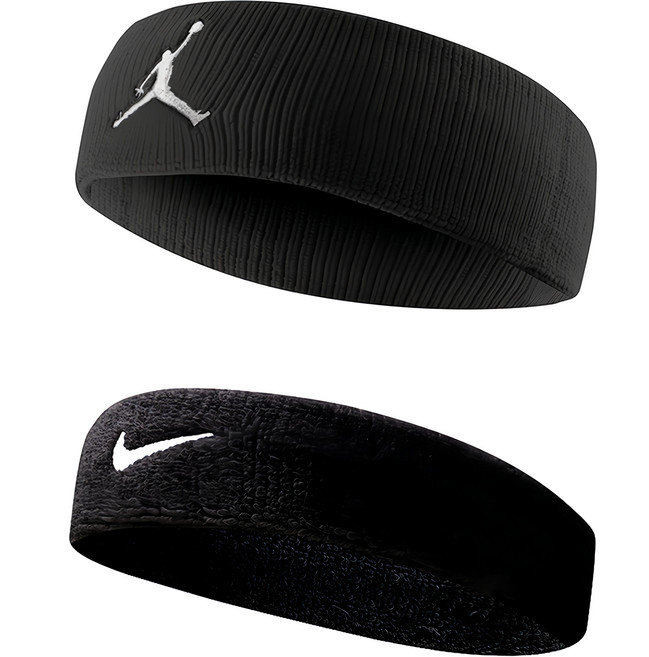 NIKE 耐吉 髮帶組, 黑色, 1組