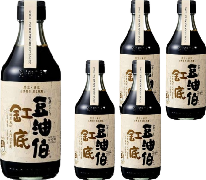 豆油伯 缸底釀造醬油, 300ml, 5瓶