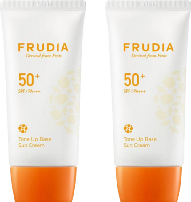 FRUDIA 台灣公司貨 鮮果美妍透亮防曬霜 SPF50+ PA+++, 50g, 2條