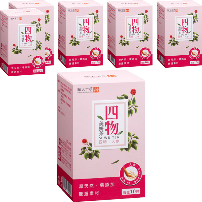 順天本草 四物美妍茶, 5g, 10包, 6盒