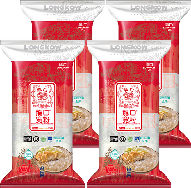 龍口 寬粉 快煮型 復刻版, 350g, 4包