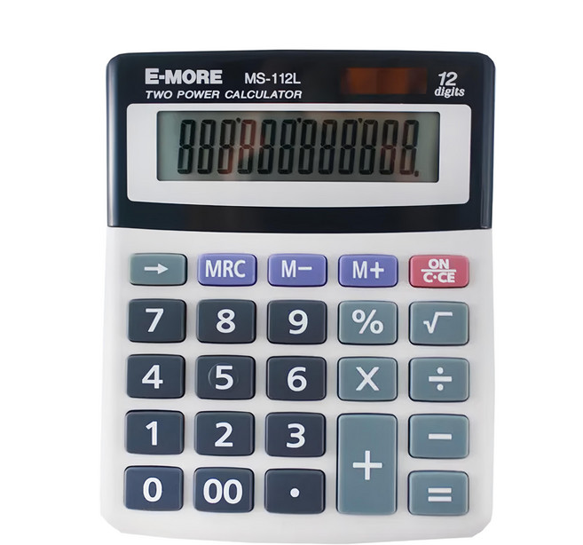 E-MORE 國家考試專用計算機 12位元 MS-112L, 顏色隨機, 1個