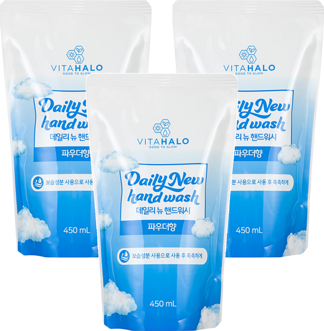VITAHALO 泡沫洗手慕斯補充包 450mL, 3包