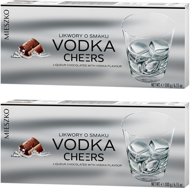 MIESZKO 美仕格 伏特加酒心巧克力, 180g, 2盒
