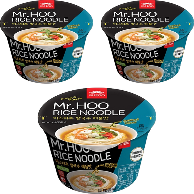 Mr.HOO 米麵線 海鮮味 92g, 3入
