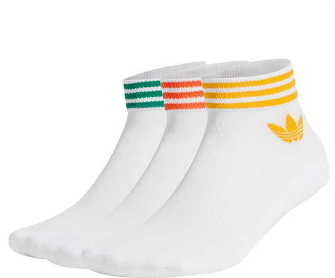 adidas 愛迪達 Originals TREF ANK SCK HC 運動襪, 白色, 3雙