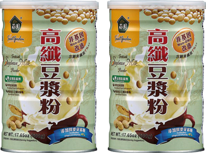 薌園 高纖豆漿粉, 500g, 2罐