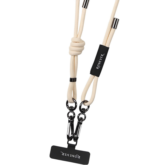 RONEVER 手機編織掛繩 PD037-2, 淺卡其, 1條