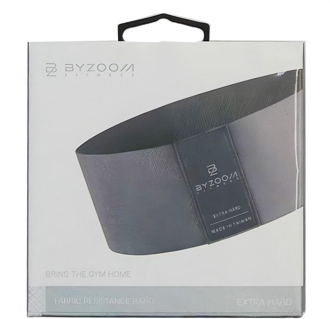 BYZOOM FITNESS 編織阻力環 特多龍材質 灰色 特重阻力, 1盒