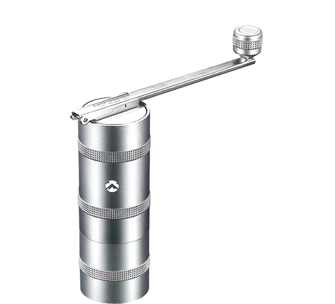 Campingmoon 柯曼 不鏽鋼咖啡豆研磨器, 銀色, 1個