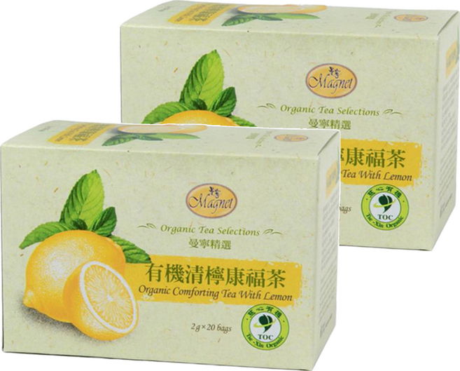 Magnet 曼寧 有機清檸康福茶, 2g, 20包, 2盒