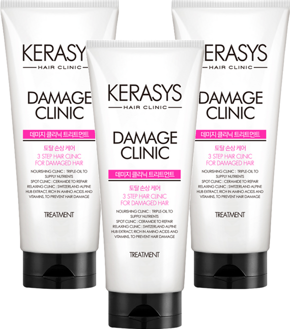 KERASYS 可瑞絲 植萃系抗損護髮素極重損, 300ml, 3條