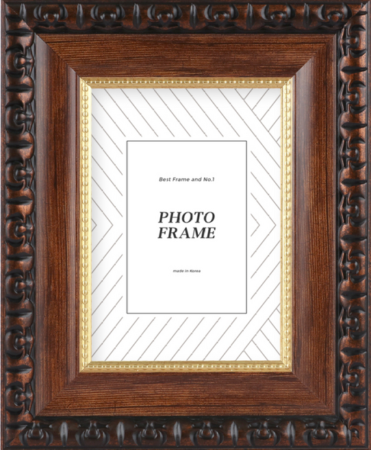 經典相框 6*8相片適用, 咖啡色, 1個