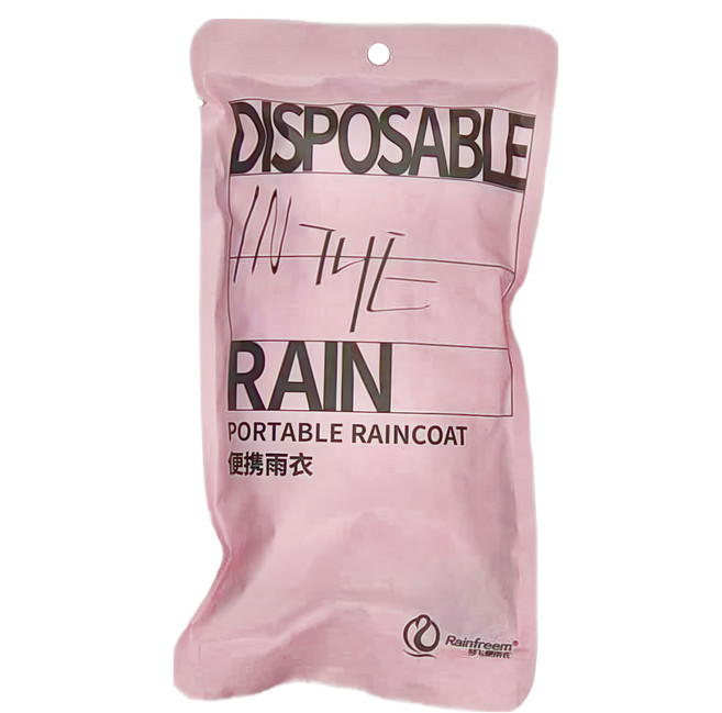 Rainfreem 琴飛曼雨衣 馬卡龍一次性雨衣 5件, 淡紫色, 1組