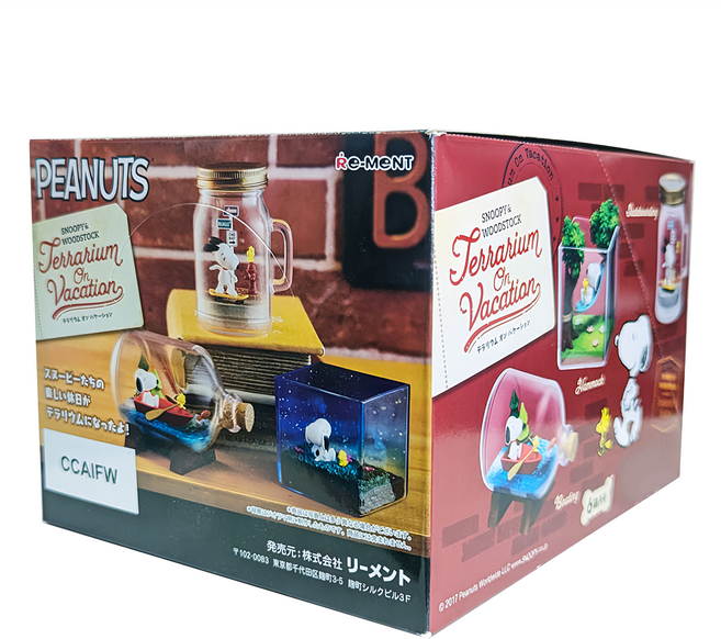 Re-MeNT 盒玩/瓶中景/桌上擺飾 6款, 史努比休閒水晶瓶盒, 1盒