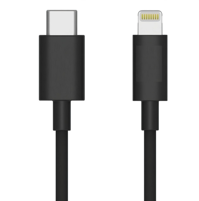 FUGU USB-C to Lightning 高速充電線, 1m, 黑色, 1條